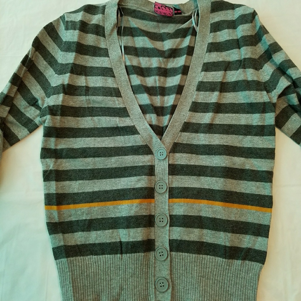 Cute little gray striped cardie